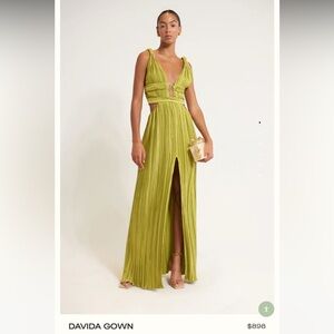 Cult Gaia- Davida Gown. Size 2. Color: Pine.
